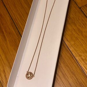 Pandora diamond pendant rose gold necklace